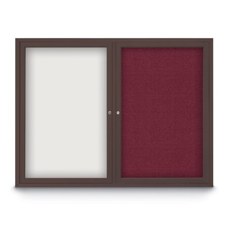 United Visual Products Corkboard, Surf/White, 60" x 36" UV432H-WHITE-SURF